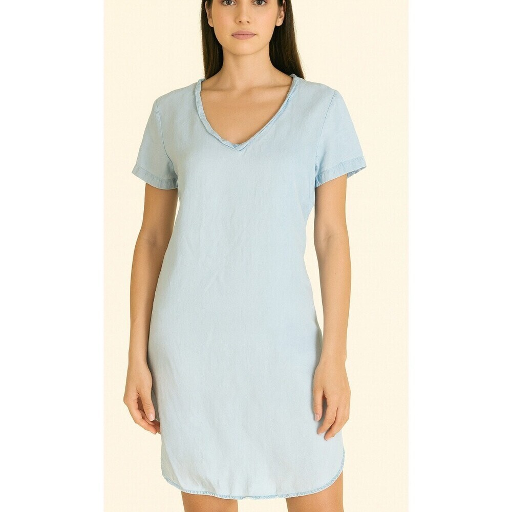 Silver Jeans triple 5 chambray dress V-neck 100% Lyocell lightweight SZ MD